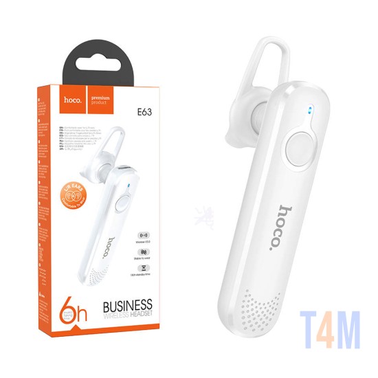 Hoco Business Bluetooth Earphone E63 Diamond 70mAh White